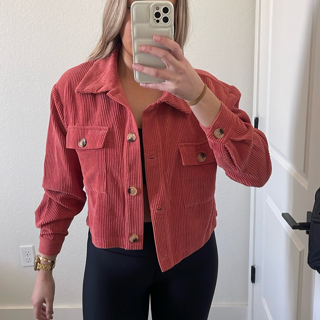 Red Ribbed Jacket